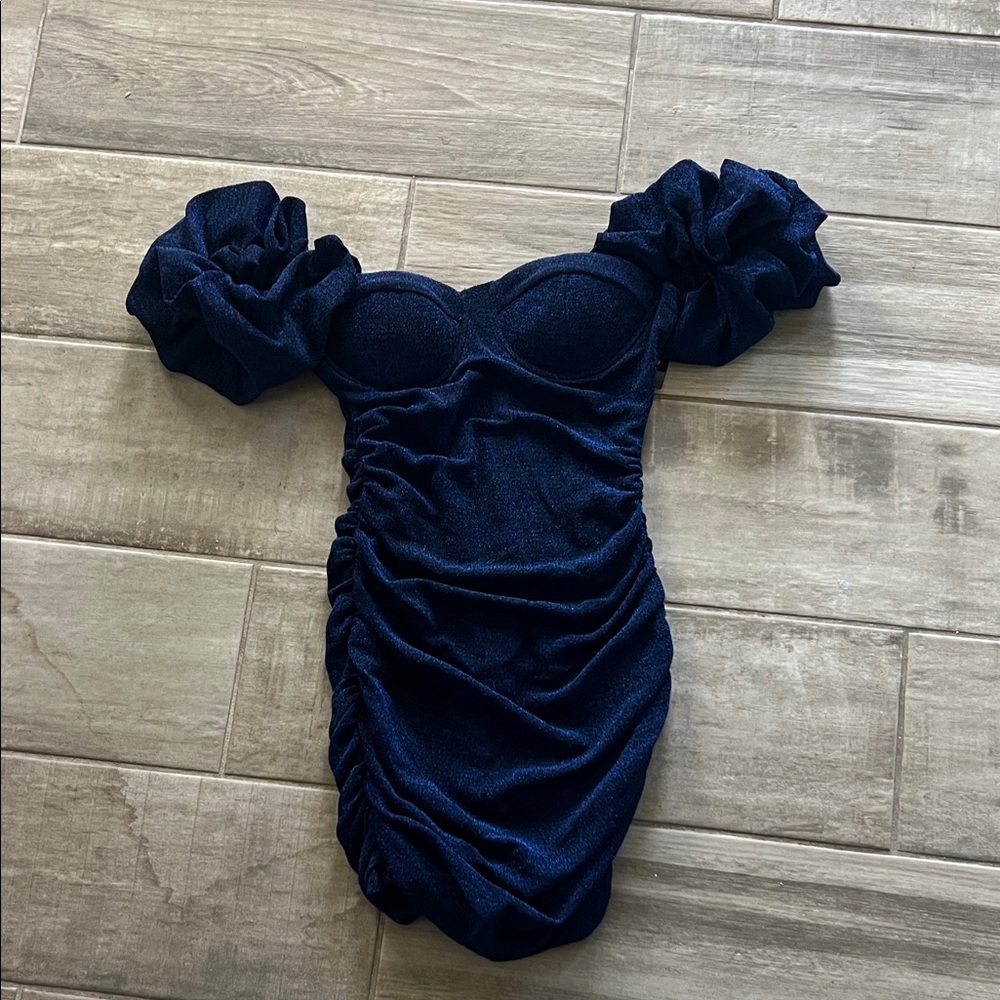 Style & Co. Navy Off-Shoulder Dress